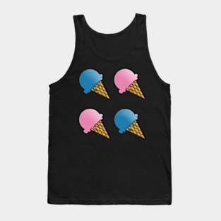 2 Flavor Ice Cream Pattern - Cotton Candy Palette Tank Top